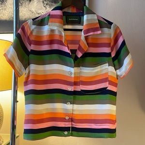 Reformation striped blouse Size XS